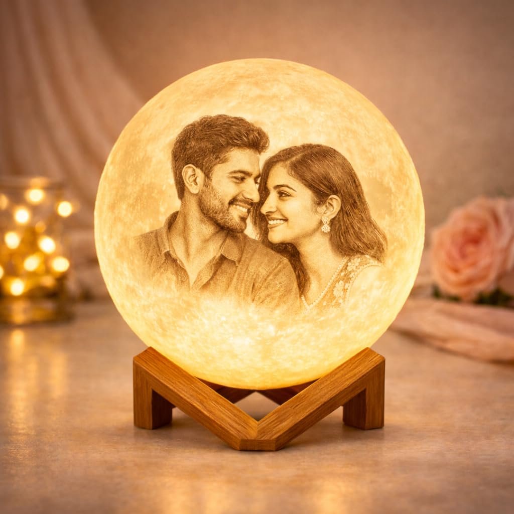 personalized moon lamp anniversary gift couples india